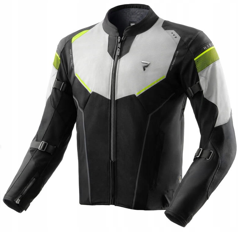 Rebelhorn Hiflow V Black Grey Yellow Pánska Textilná Motocyklová Bunda