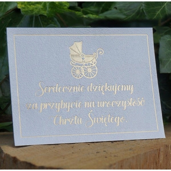 

Podziękowanie dla gości 20 szt Gold chrzest