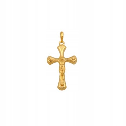 Zlatý křížek 585 s Kristem. Zadní strana hladká, lesklá – možnost regulace