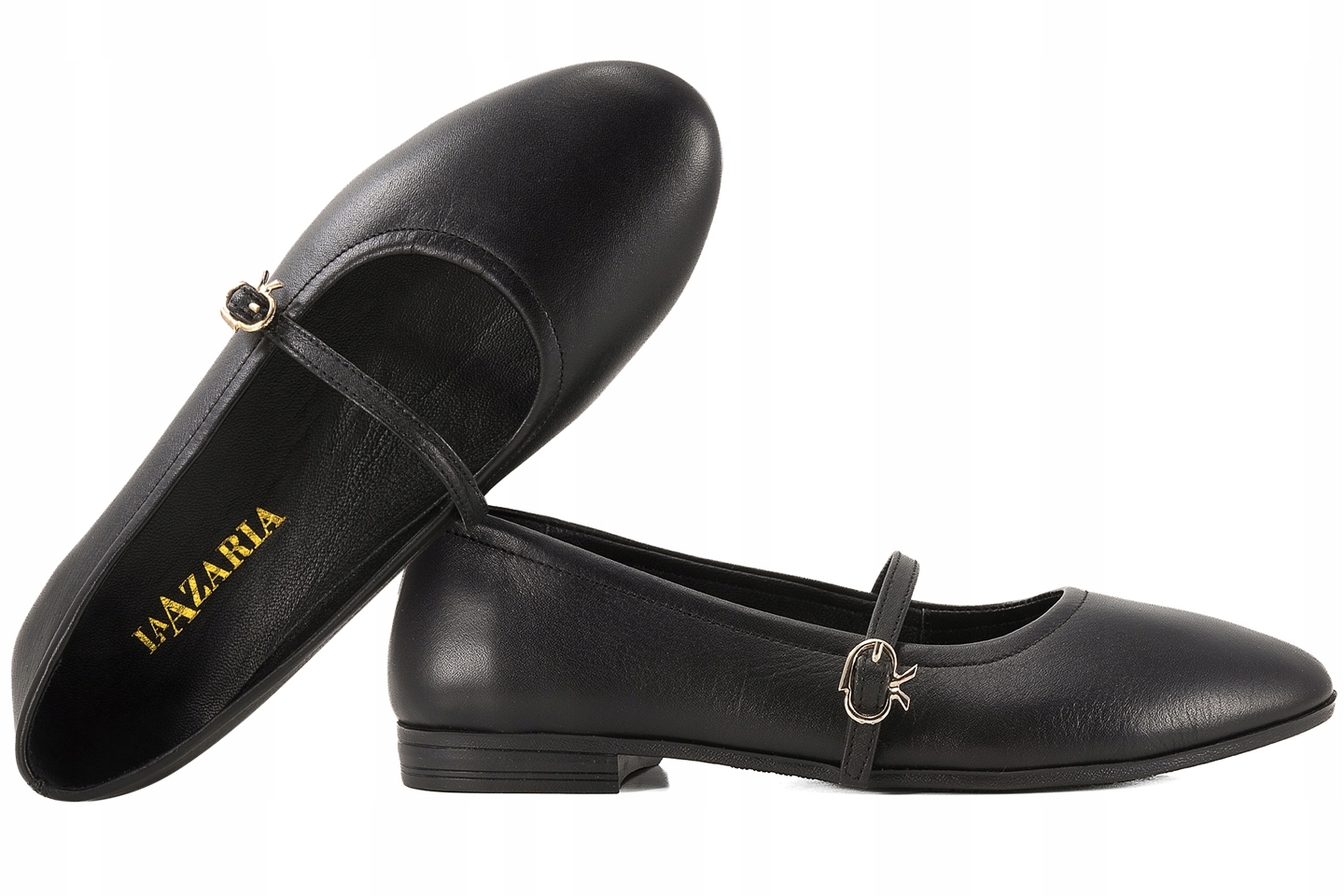 LaAzaria 118 B-19 Baleríny Dámské Kožené Polobotky černé 39