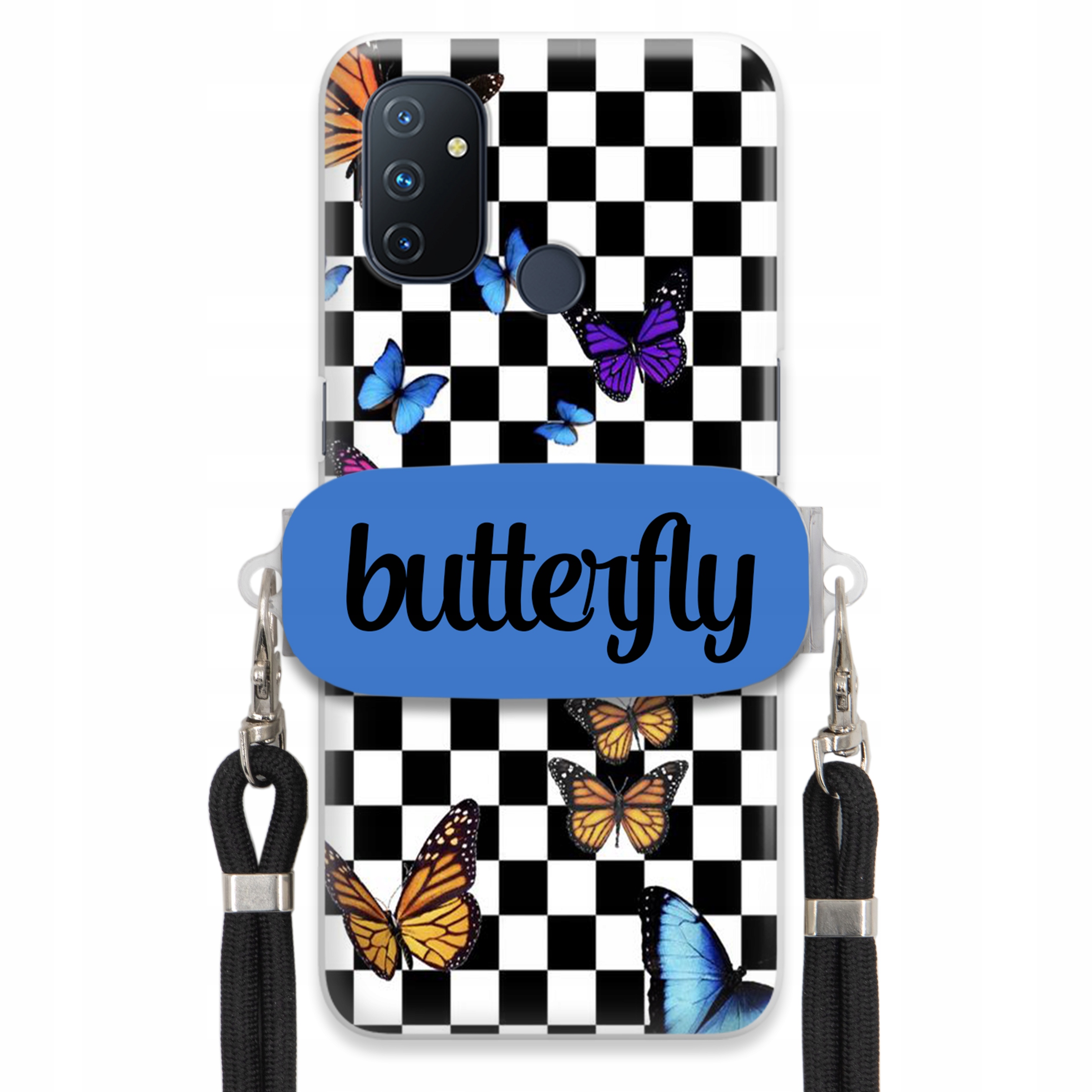 Pouzdro Pro Oneplus Nord N100 5G Case Obdélníkový Úchyt Vodítko Motýli