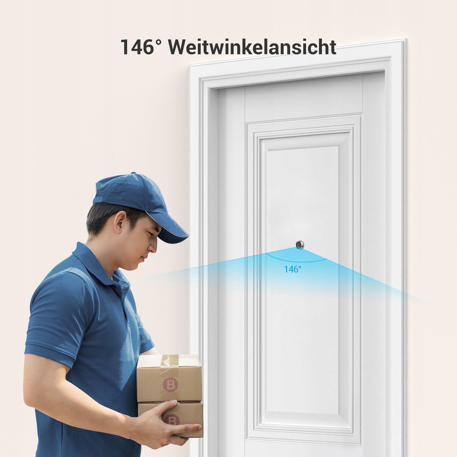 EZVIZ CP2 Wizjer Drzwi WLAN 4,3 Cala Kamera 2MP 146° 2200mAh Złoty — miniatura 3