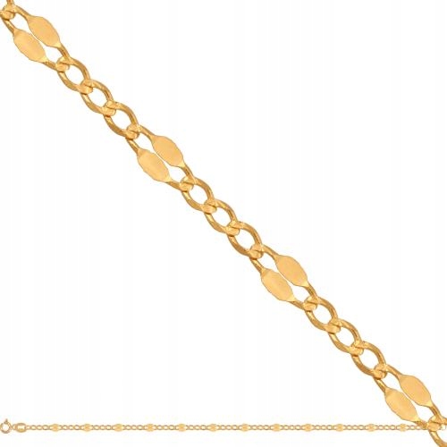 Ženský zlatý řetízek 585 s fantazijní vazbou 1,50 g, šířka 2,40 mm, 45 cm