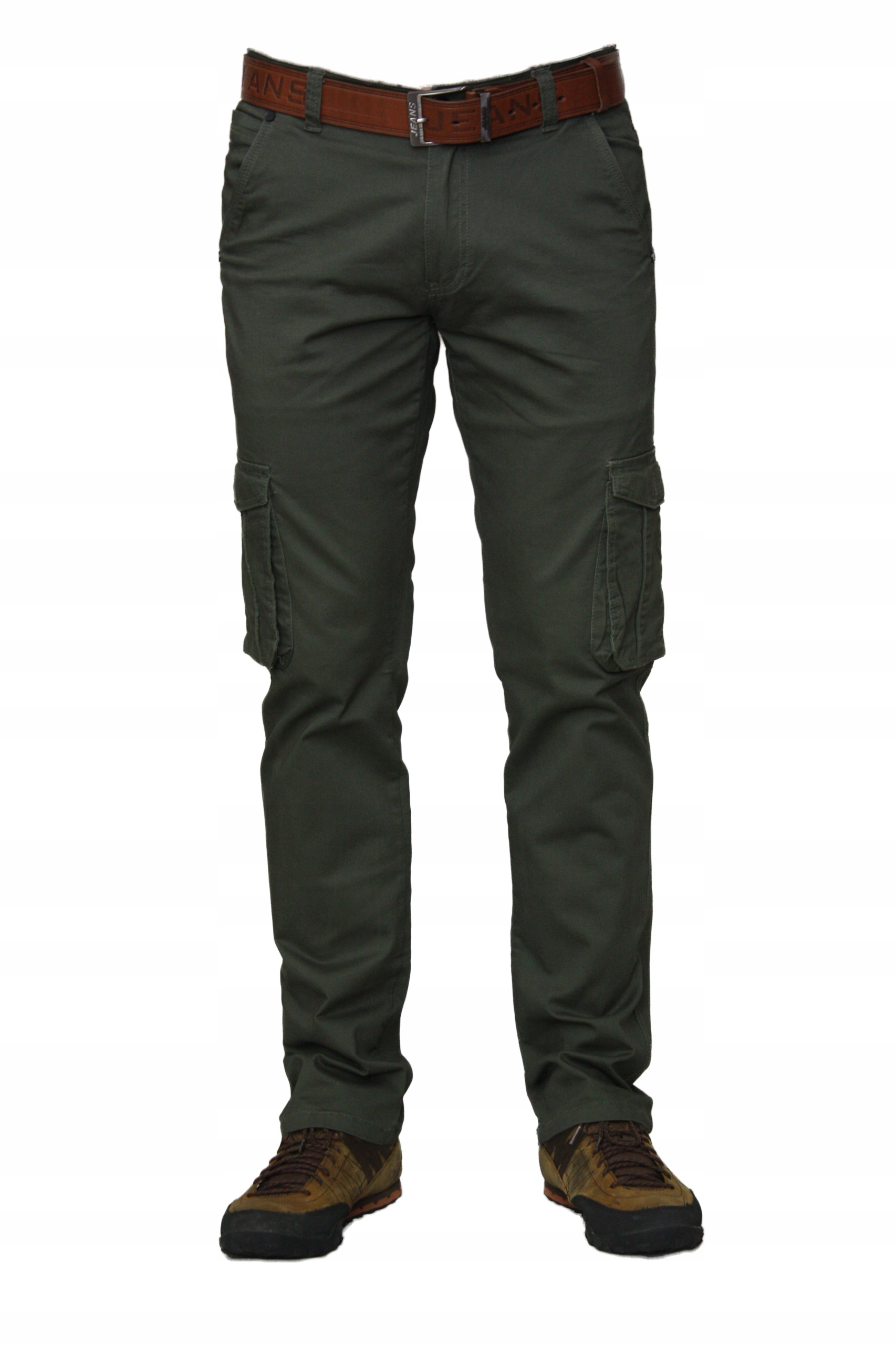 SPODNIE MĘSKIE BOJÓWKI KHAKI (oliwka) W40 L30 PAS 104-106 Marka inna