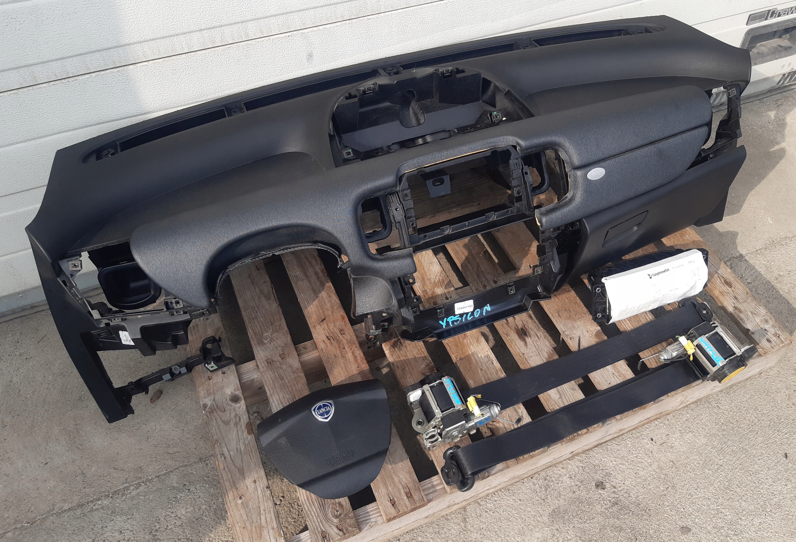 LANCIA YPSILON II 2008R dashboard console airbag tension belts