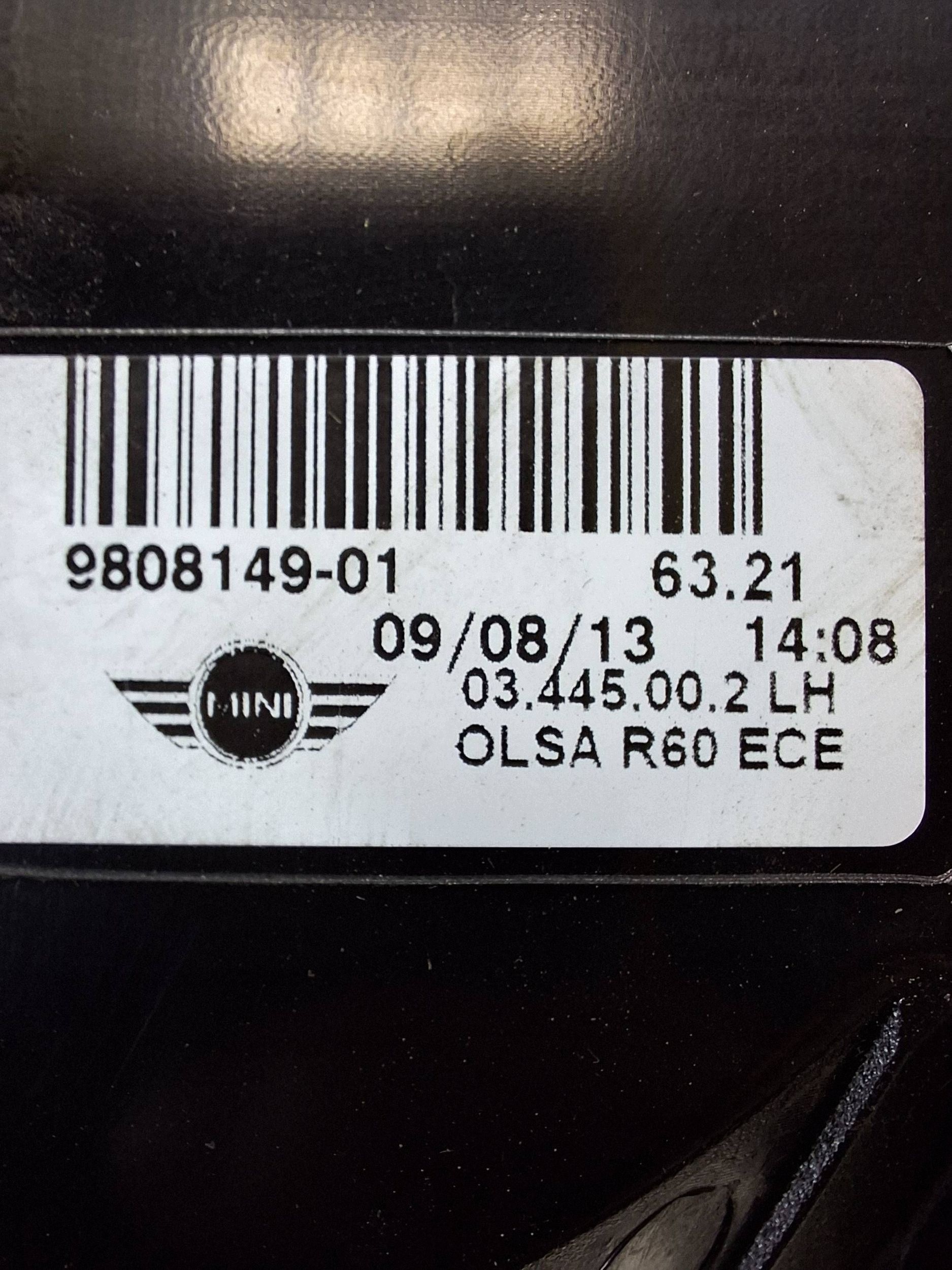 light rear part left MINI COOPER COUNTRYMAN R60 10-16 EU damag. 9808149