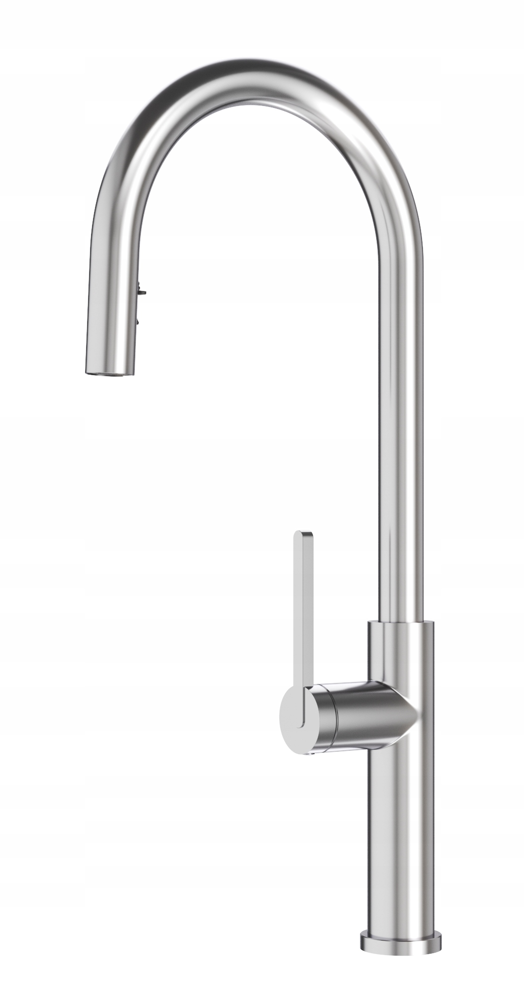 Dvojfunkčná Kuchynská Batéria S Výsuvným Výtokom, Chróm, Strieborná Prati