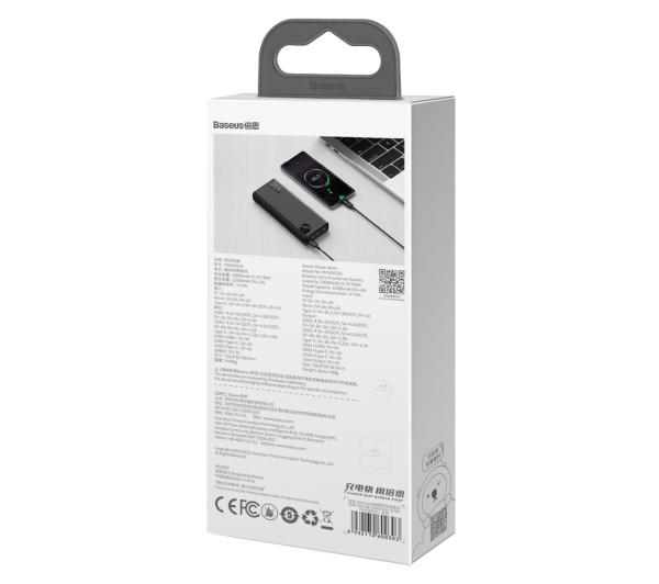 Powerbank Baseus Adaman 20000 mAh 22,5W PD QC 3.0 USB-C Lightning 2x USB Kolor czarny
