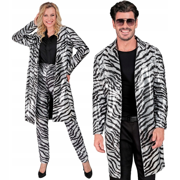 Flitrový Kabát Zebra XXL