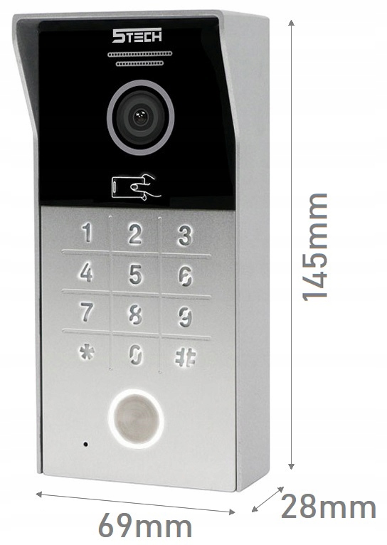 Wideodomofon Videodomofon 7' WiFi 5TECH TELEFON Typ domofonu Przewodowy