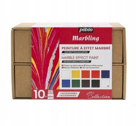 Sada Pebeo Marbling Workbox 10x45ml