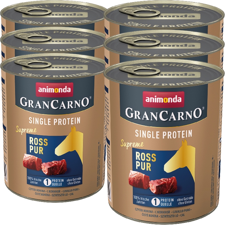 Animonda GranCarno Single Protein Adult Supreme Čistá koňská sada 6 x 800 g