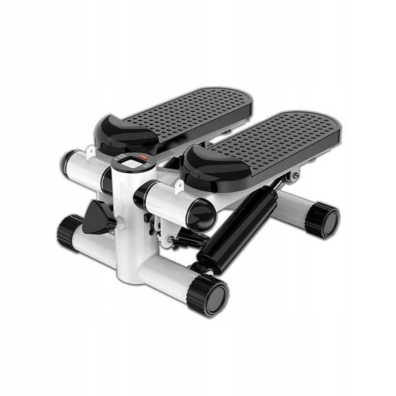 STEPPER FITNESS DO ĆWICZEŃ SCHODY Z LICZNIKIEM KROKÓW CZARNY + LINKI Model STEPPER-551765-black