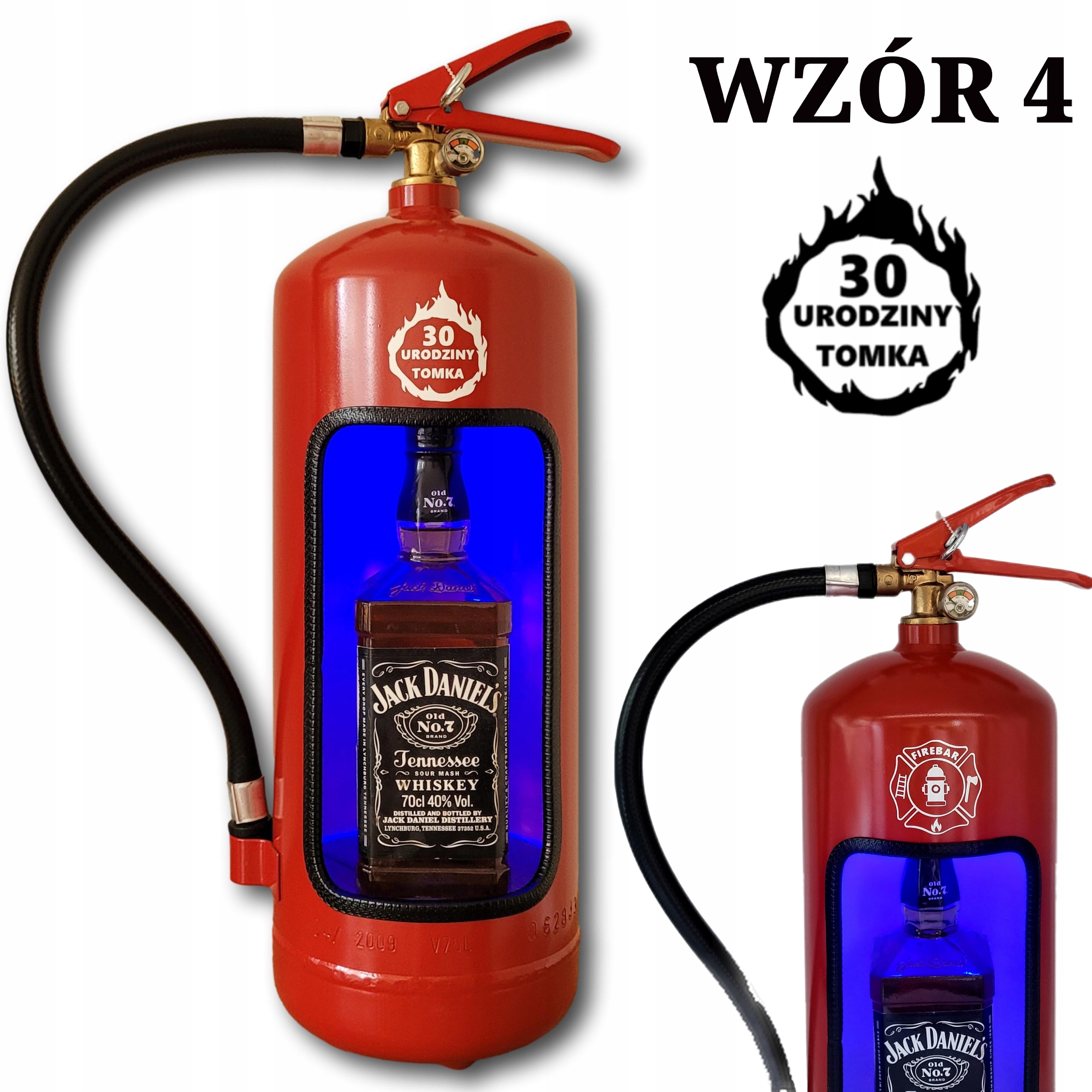 Hasicí Přístroj bar Hasič dárek Led podsvícení pro manžela