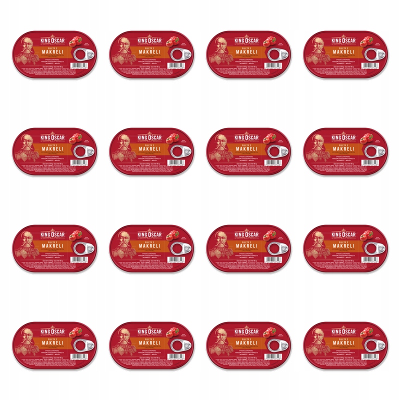 Filety Makreli w Sosie Pomidorowym King Oscar X16