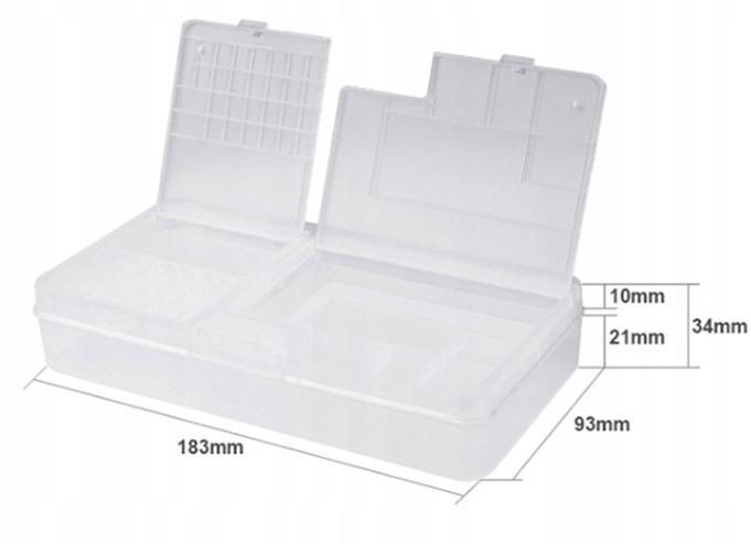 PUDEŁKO SKRZYNKA POJEMNIK ORGANIZER SERWISOWY NA CZĘŚCI ŚRUBKI GSM Producent bez marki