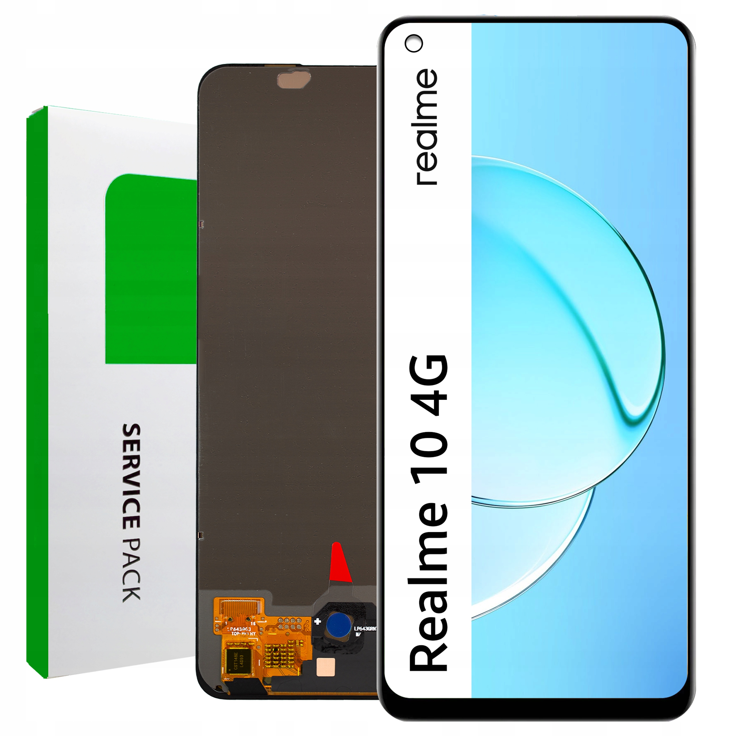 RMX3630 LCD pre Realme 10 4G Service Pack Matrica Originál Zila