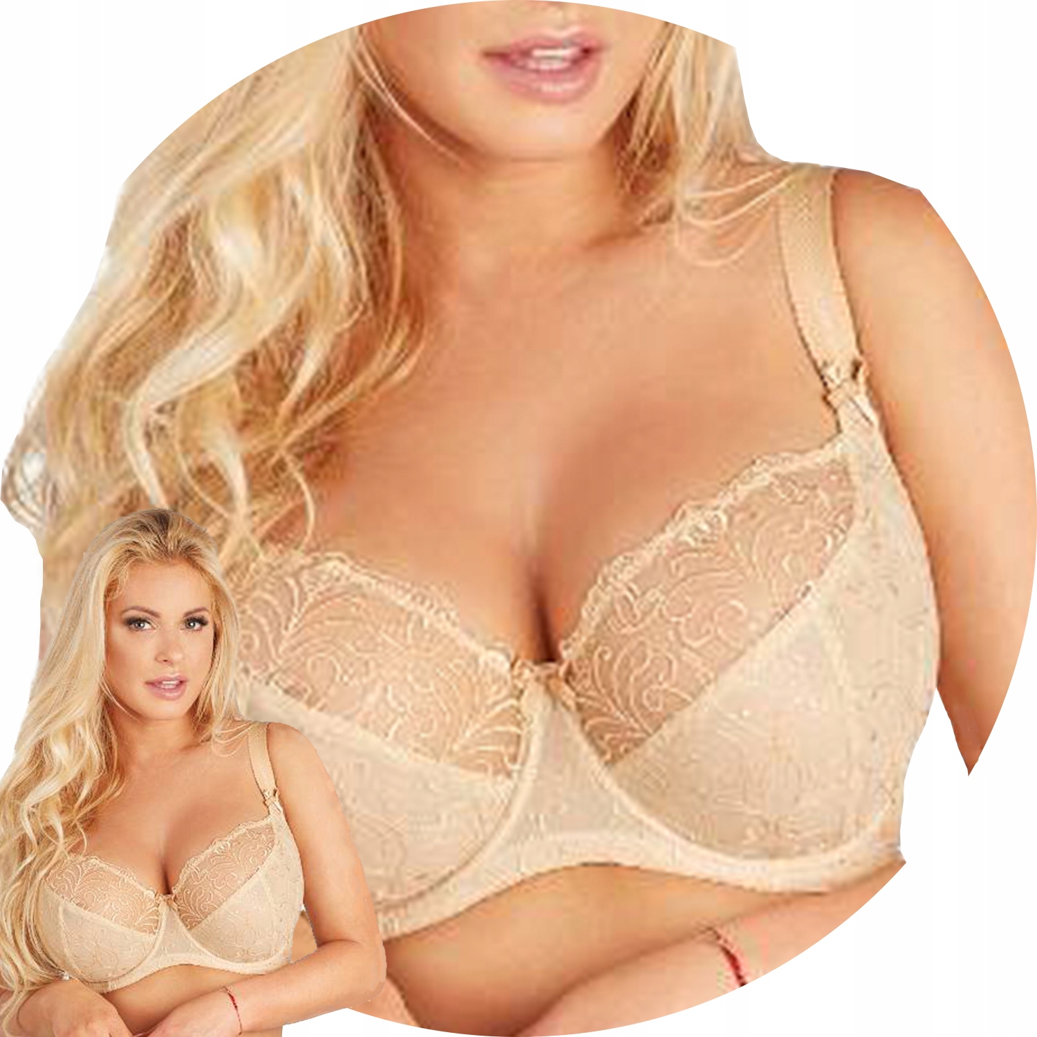 Nessa Sonata N500 Maxi béžová výšivka Měkká podprsenka 105J Soft