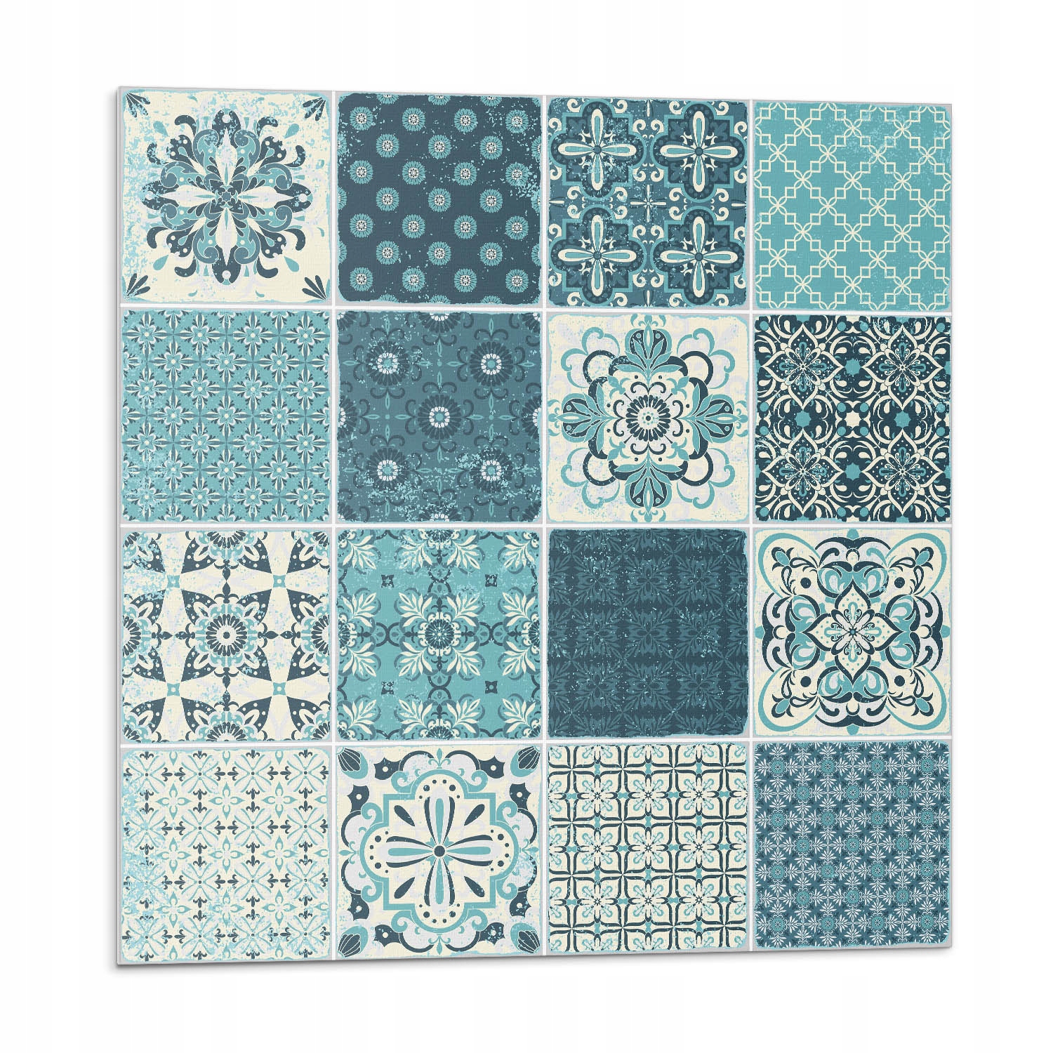 Nástěnné dlaždice s Pvc grafikou Vzory v geometrické mozaice 20 ks 20x20 cm