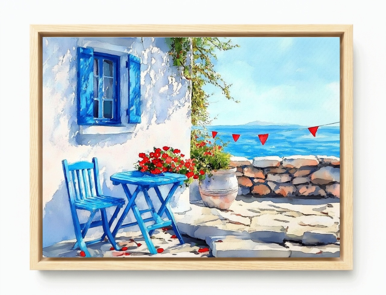 Obraz Rám Americká Krajina Řecko Moře Pohled Na Pobřeží Relaxace 80x60
