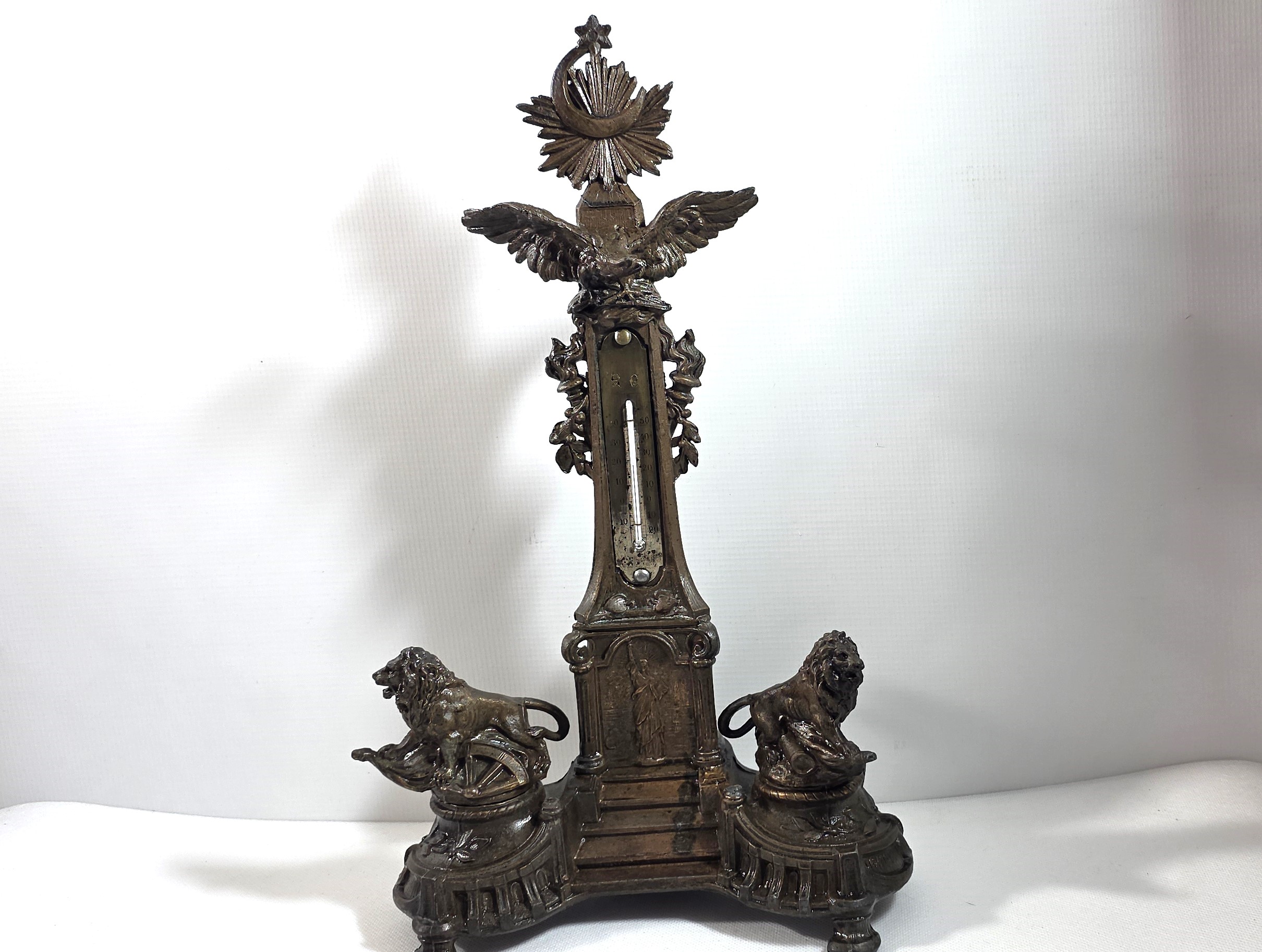 ORZEŁ LWY STARY KAŁAMARZ TERMOMETR 43X25CM