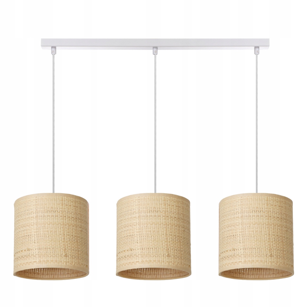 Závěsná Led Stropní Lampa Ratanová Lišta Stínidlo Ratan Tuba 15