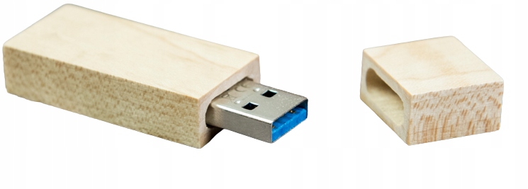 

Pendrive Drewniany Jasny Klon Wąski 16 Gb