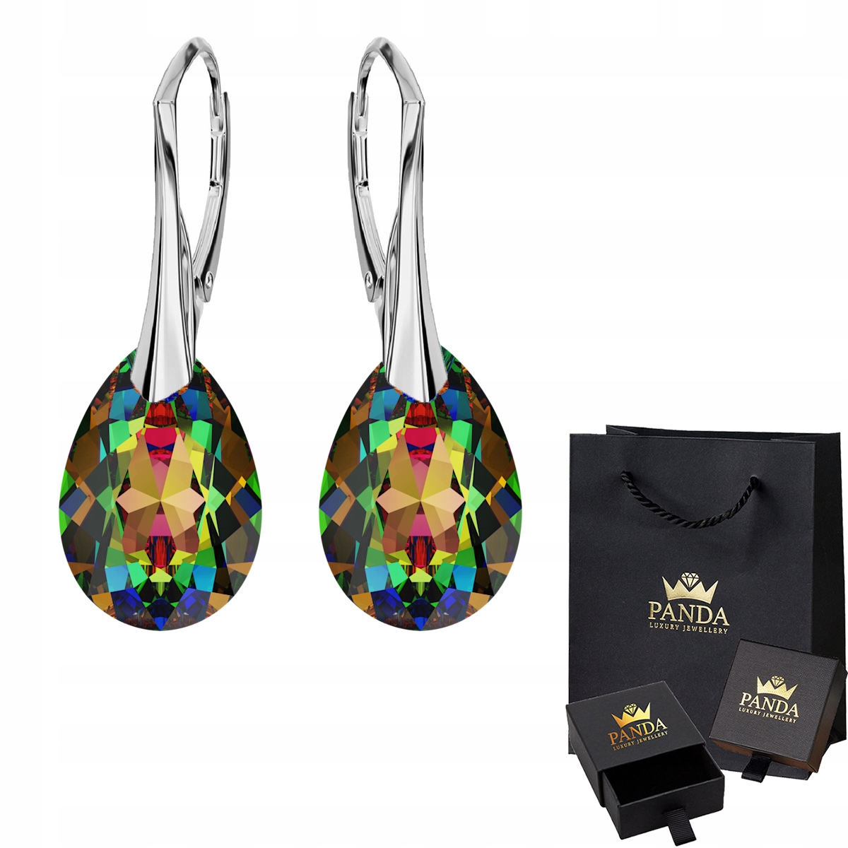 

Srebrne Kolczyki Swarovski Srebro 925 Prezent