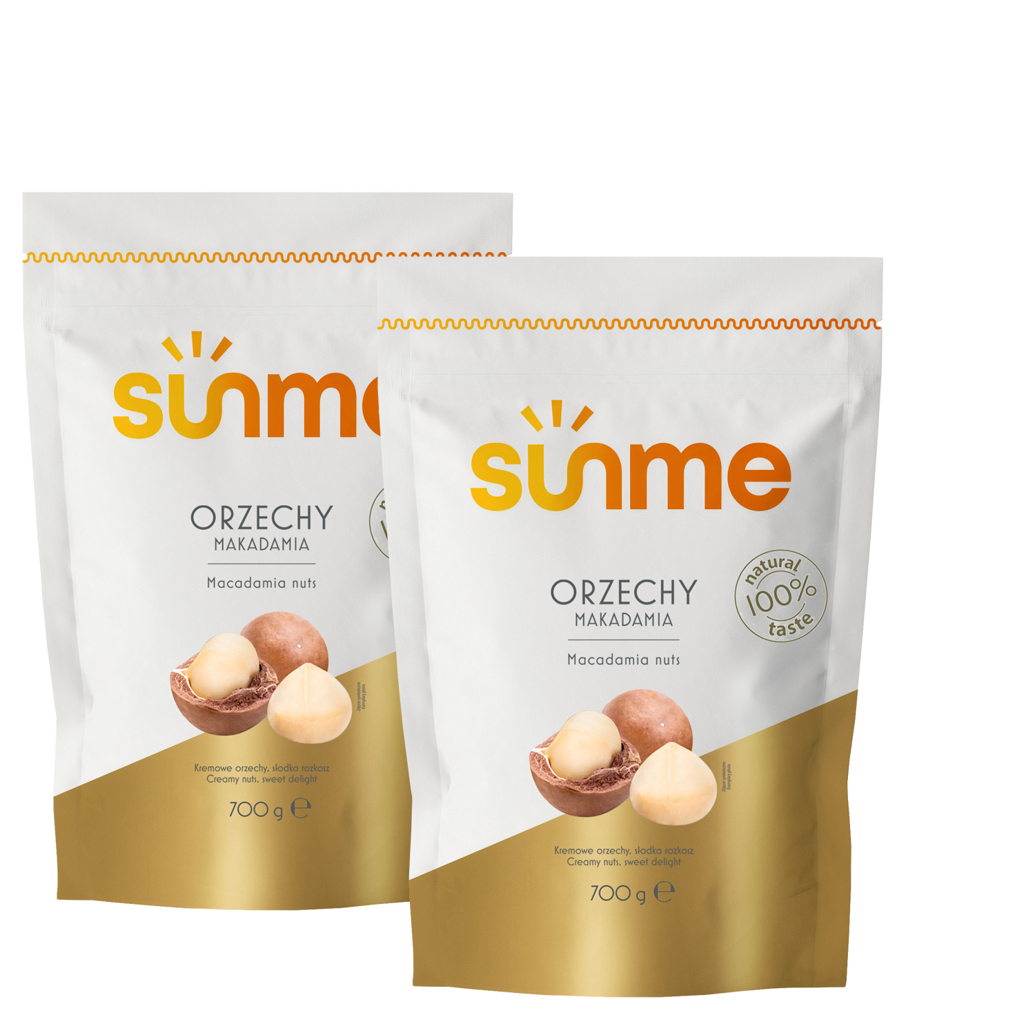 Levně Sada 2 x Makadamové Ořechy Sunme 700 g Macadamia ořechy 0,7 kg kvalita