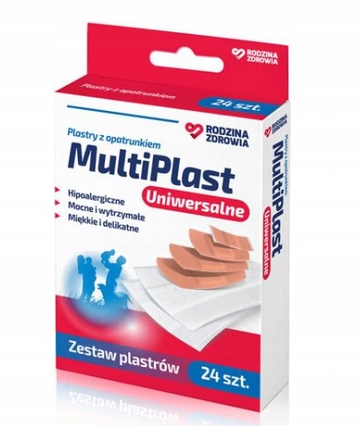 

Plastry MultiPlast Uniwersalne Zestaw mix 24 sztuk