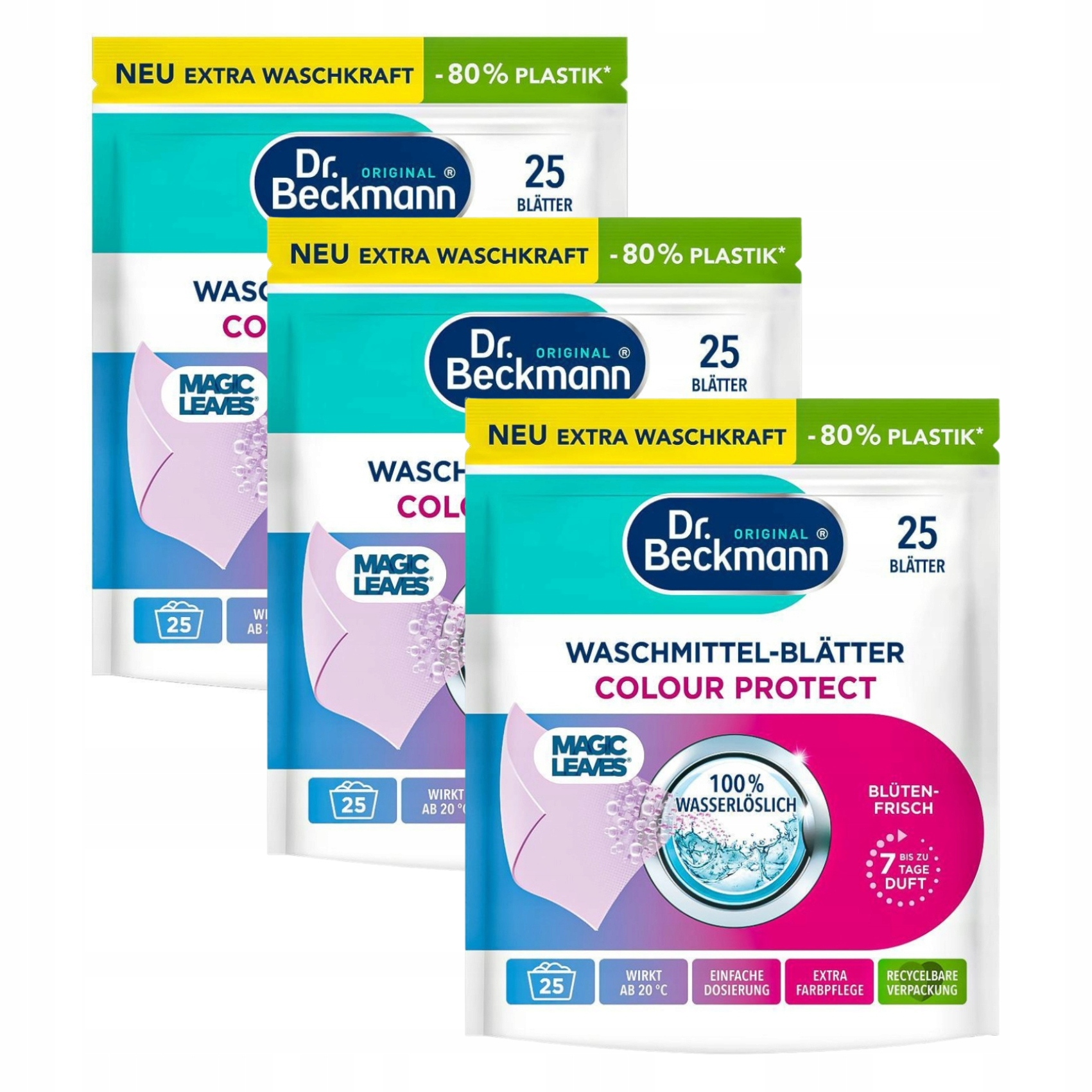 Levně Dr. Beckmann listy na praní Magic Leaves Barva 3x 25 ks