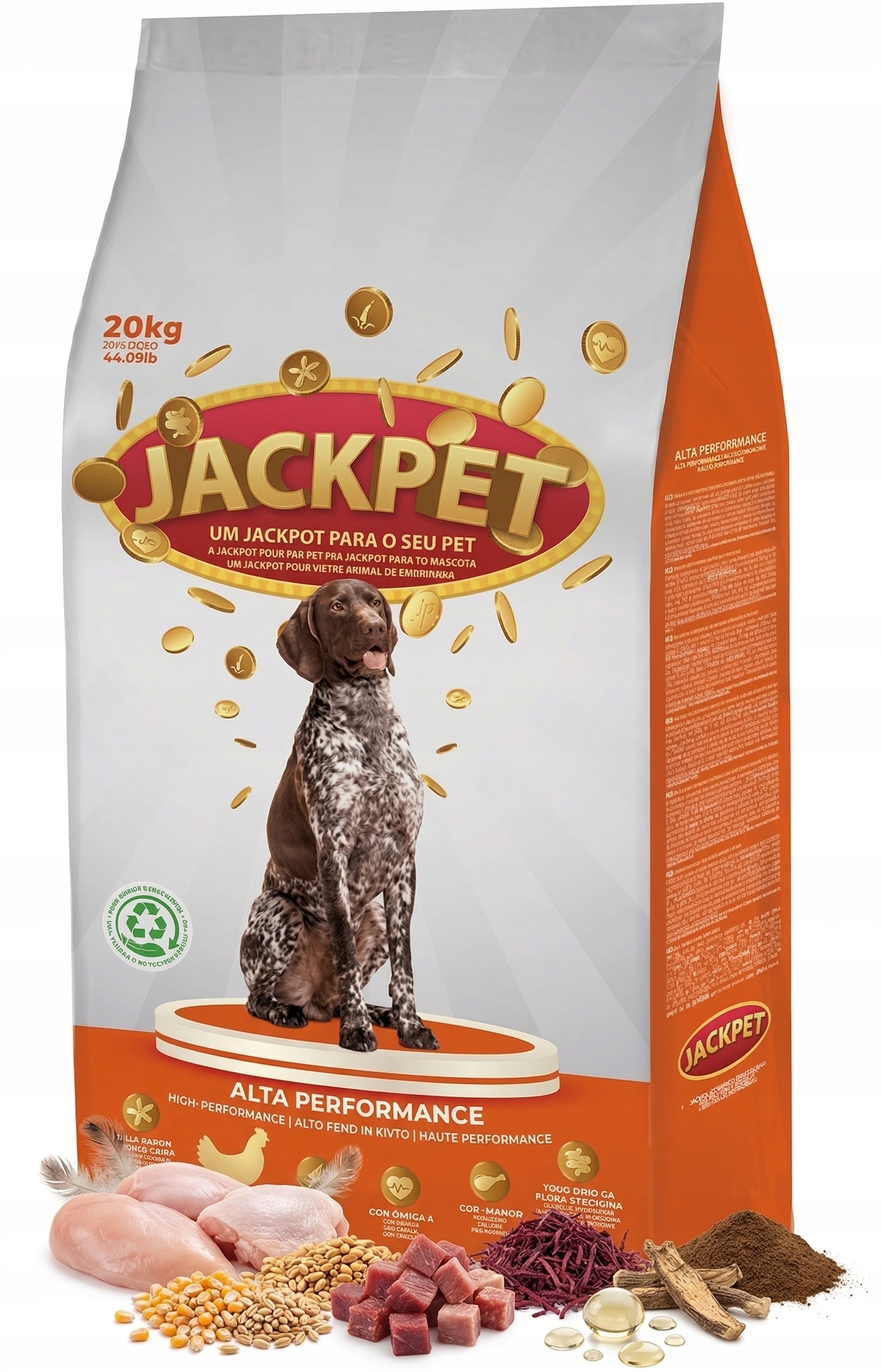 Karma sucha dla Owczarka Niemieckiego Labradora Jackpet Performance 20kg