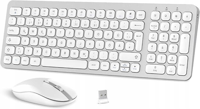 Sada Klávesnice A Bezdrátová Myš Qwertz (de) Usb 2,4 G