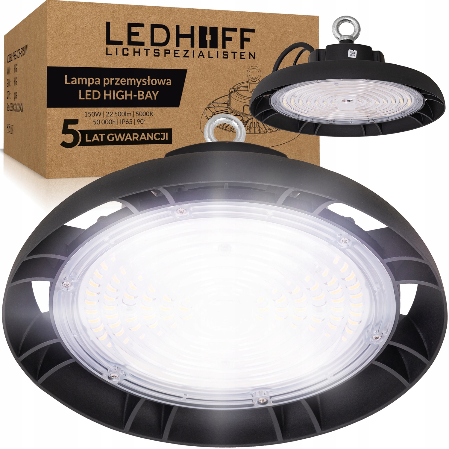 

Lampa przemysłowa Led Ufo High Bay 150W 22500lm