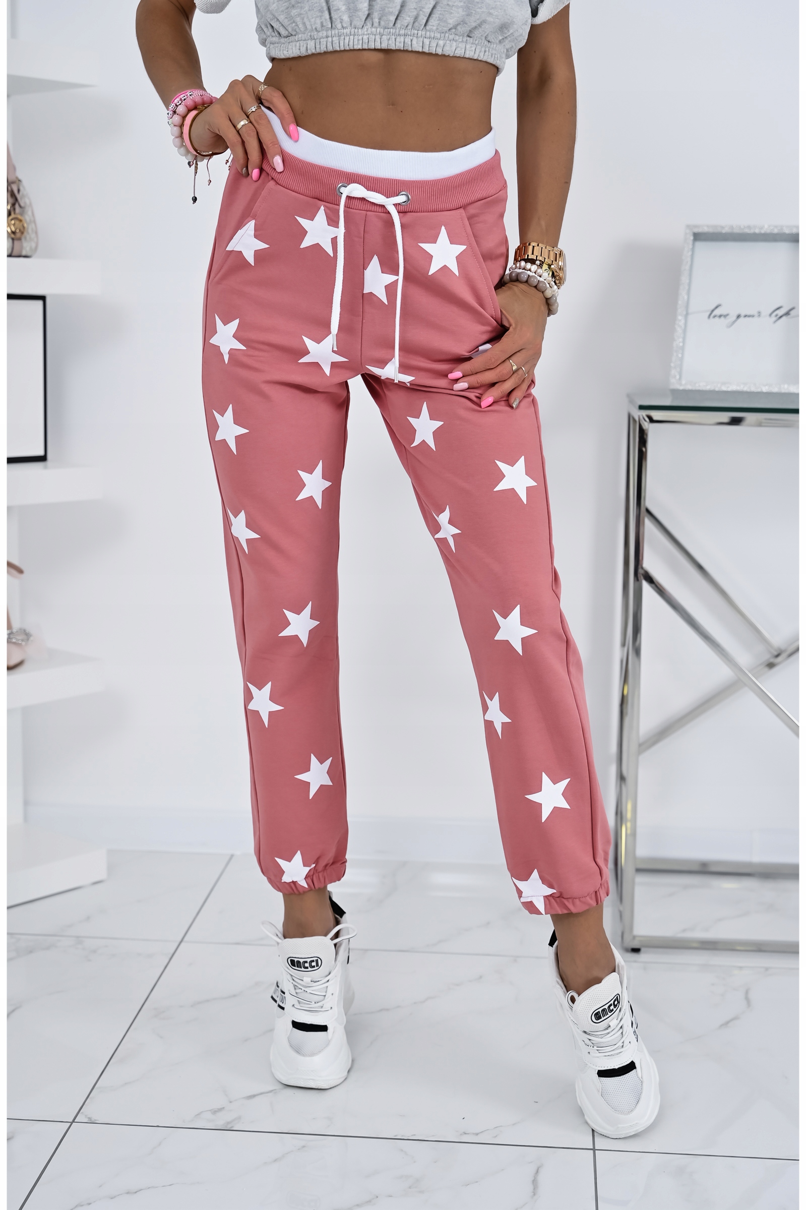 STYLOWE MODNE SPODNIE DRESOWE STARS! WZ.3 L/XL Marka inna