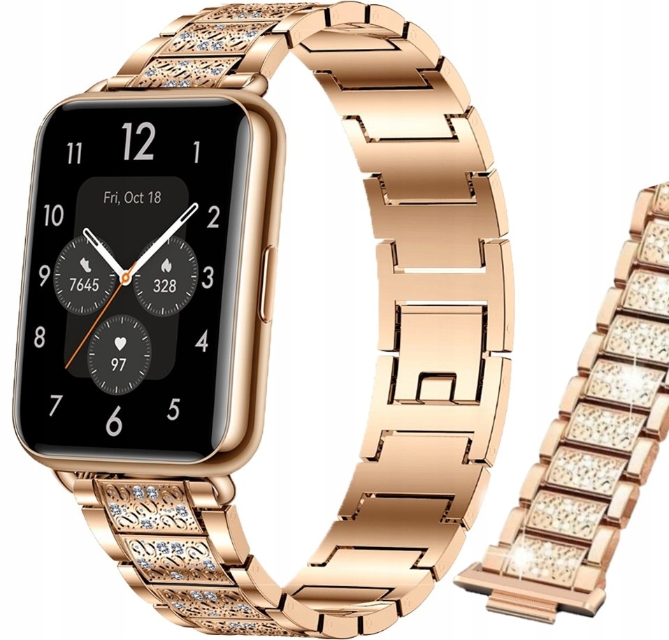 BRANSOLETA STALOWA DO HUAWEI WATCH FIT 2 ELEGANT/CLASSIC REGULOWANA DŁUGOŚĆ