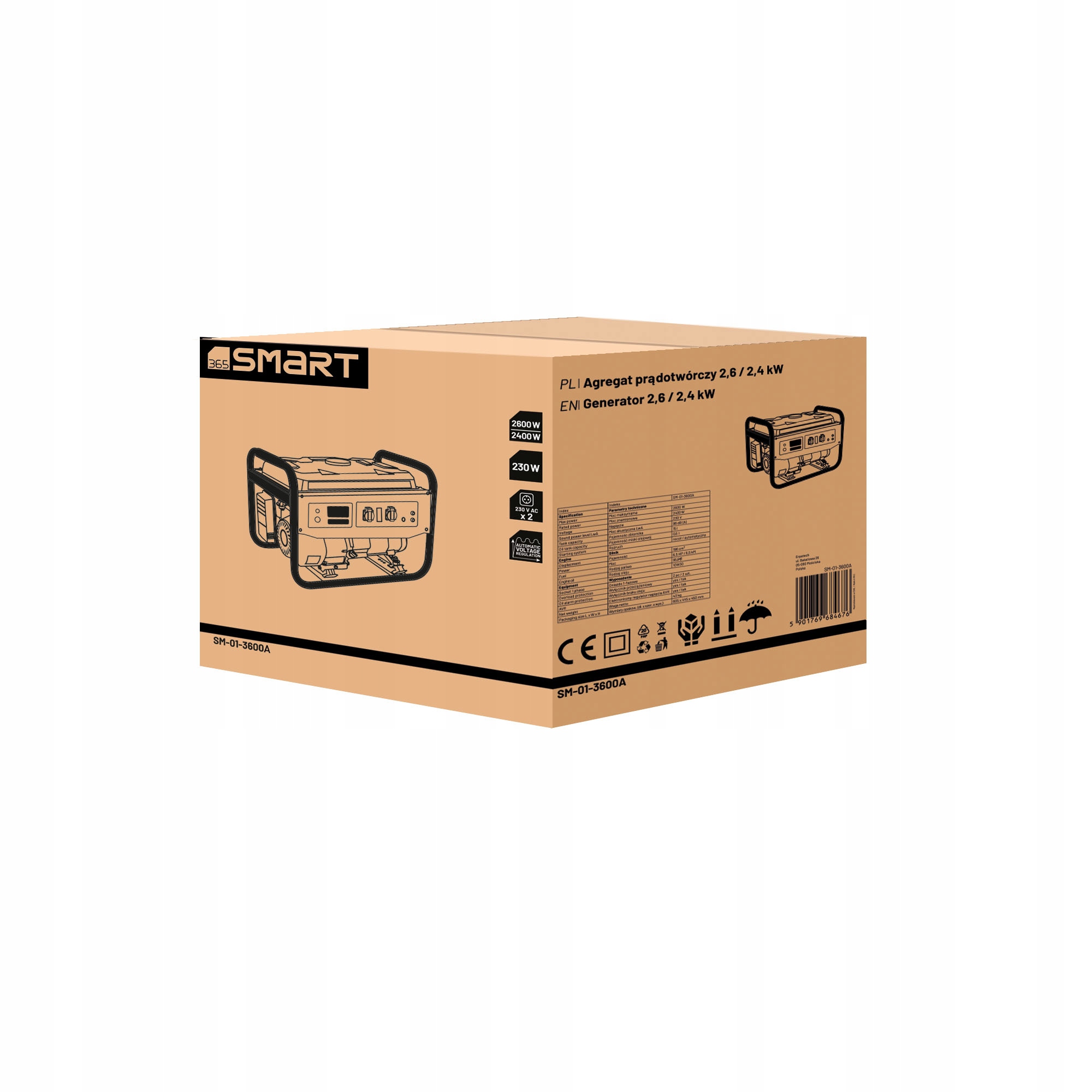 Agregat prądotwórczy Smart SM-01-3600A Kod producenta SM-01-3600A