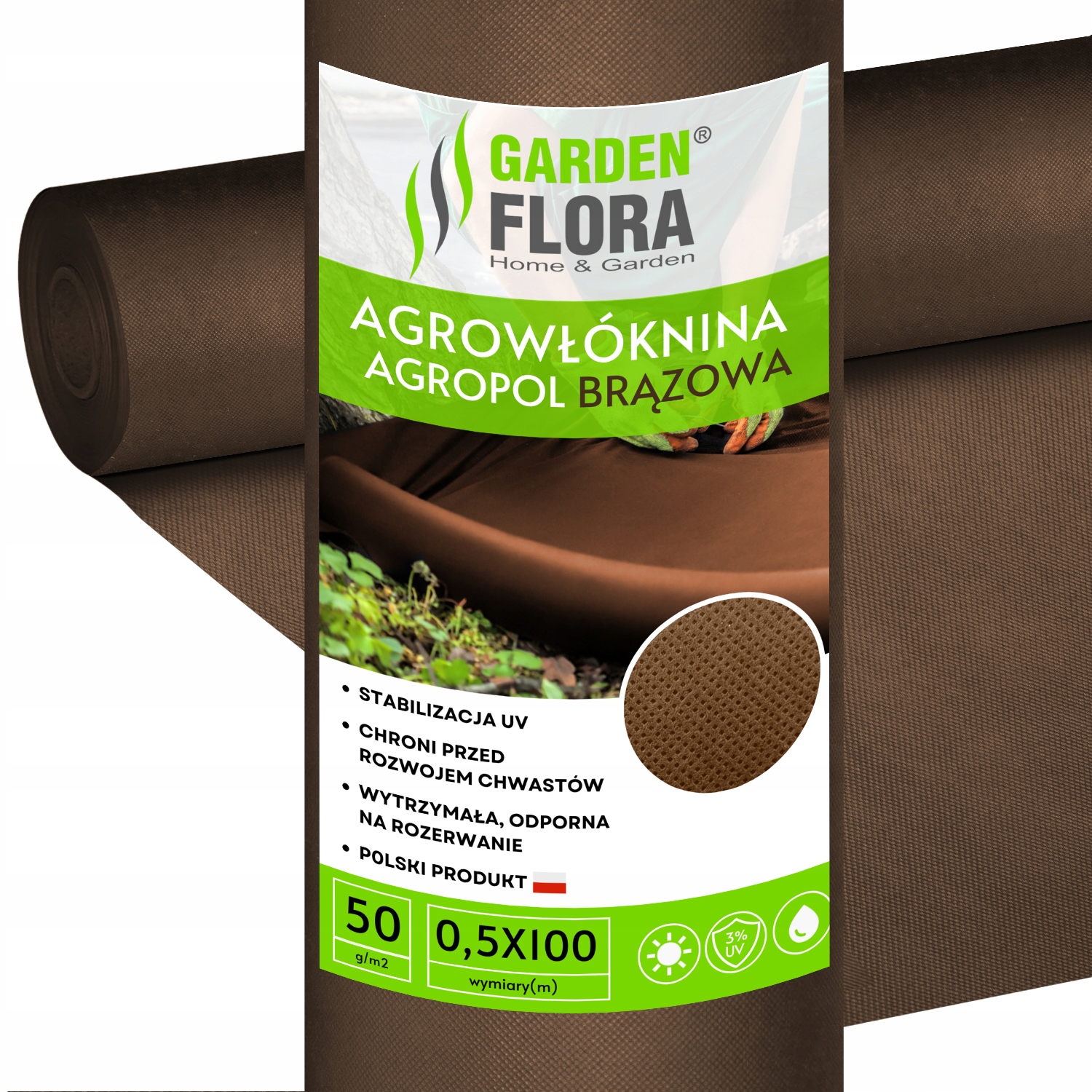 

Agrowłóknina Gf Agro Brąz 0,5x100m 50g Na Chwasty