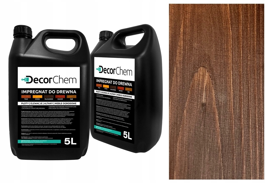 Impregnat farba do drewna palisander 10l DecorChem