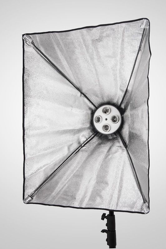 Lampa typu SOFTBOX 50x70 na 4 żarówki+statyw 230cm Typ oświetlenia Ciągłe