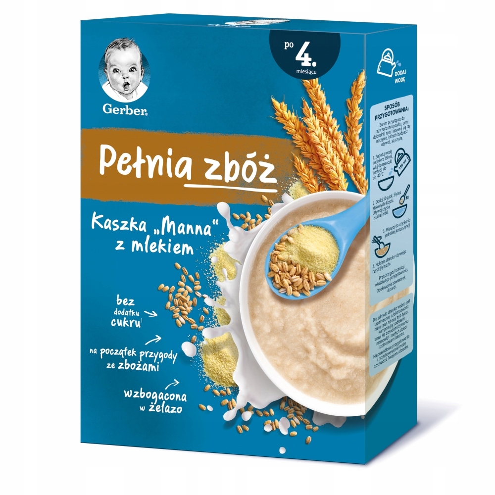 NESTLE GERBER PEŁNIA ZBÓŻ kaszka manna 200g
