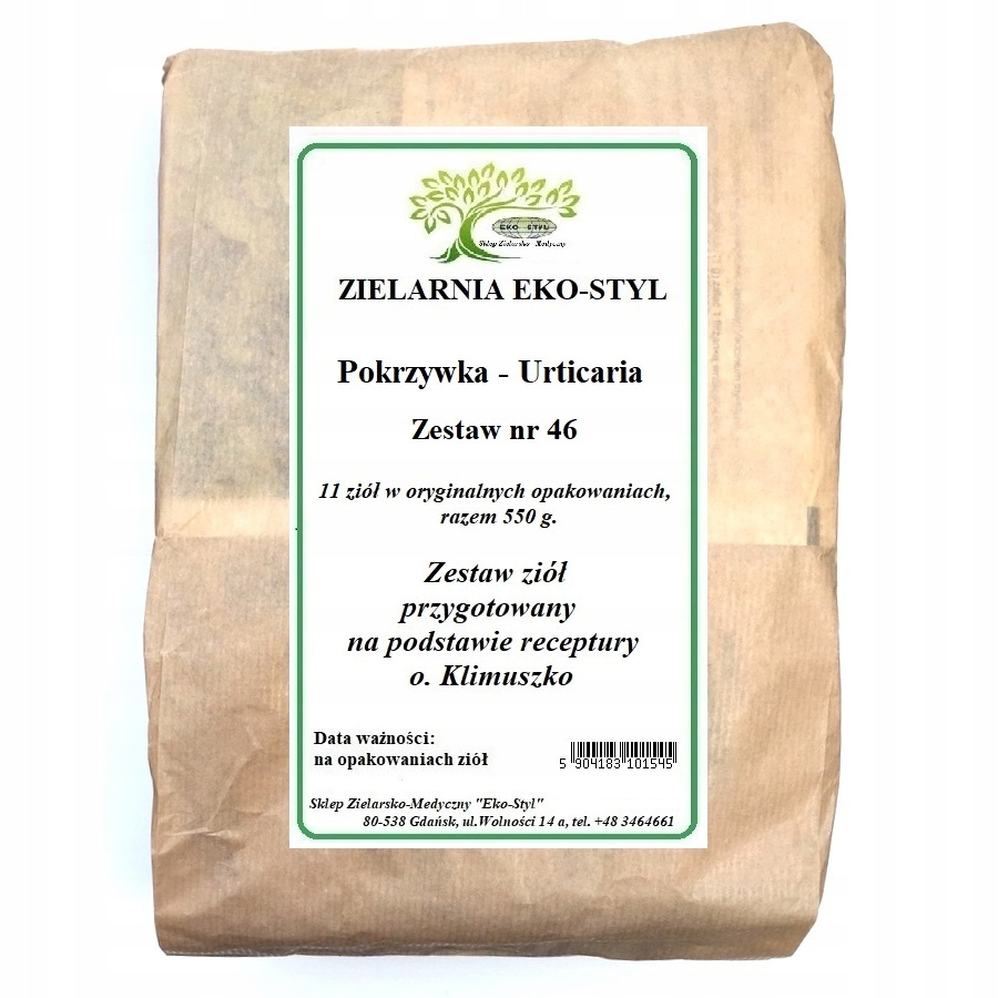 Pokrzywka -choroba skóry/ alergia nr 46-Zioła Eko-Styl/wg O.Klimuszko