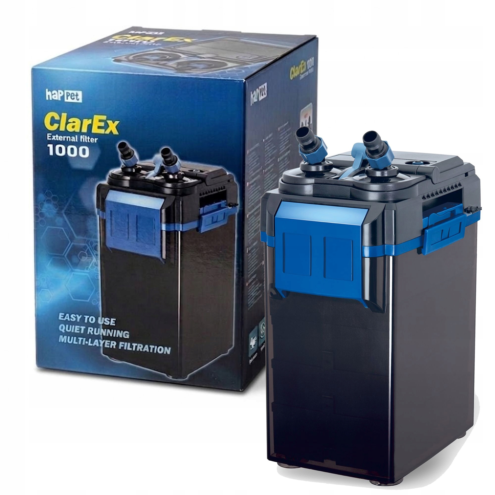 Filtr akwariowy kubełkowy zewnętrzny ClarEx 1000L/H akwarium 200-400L Cichy