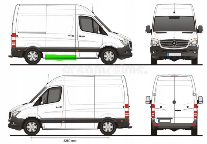 PROG DRZWI BOCZNYCH SPRINTER 906 VW CRAFTER 06 18 Quality of parts according to GVO P replacement with original quality