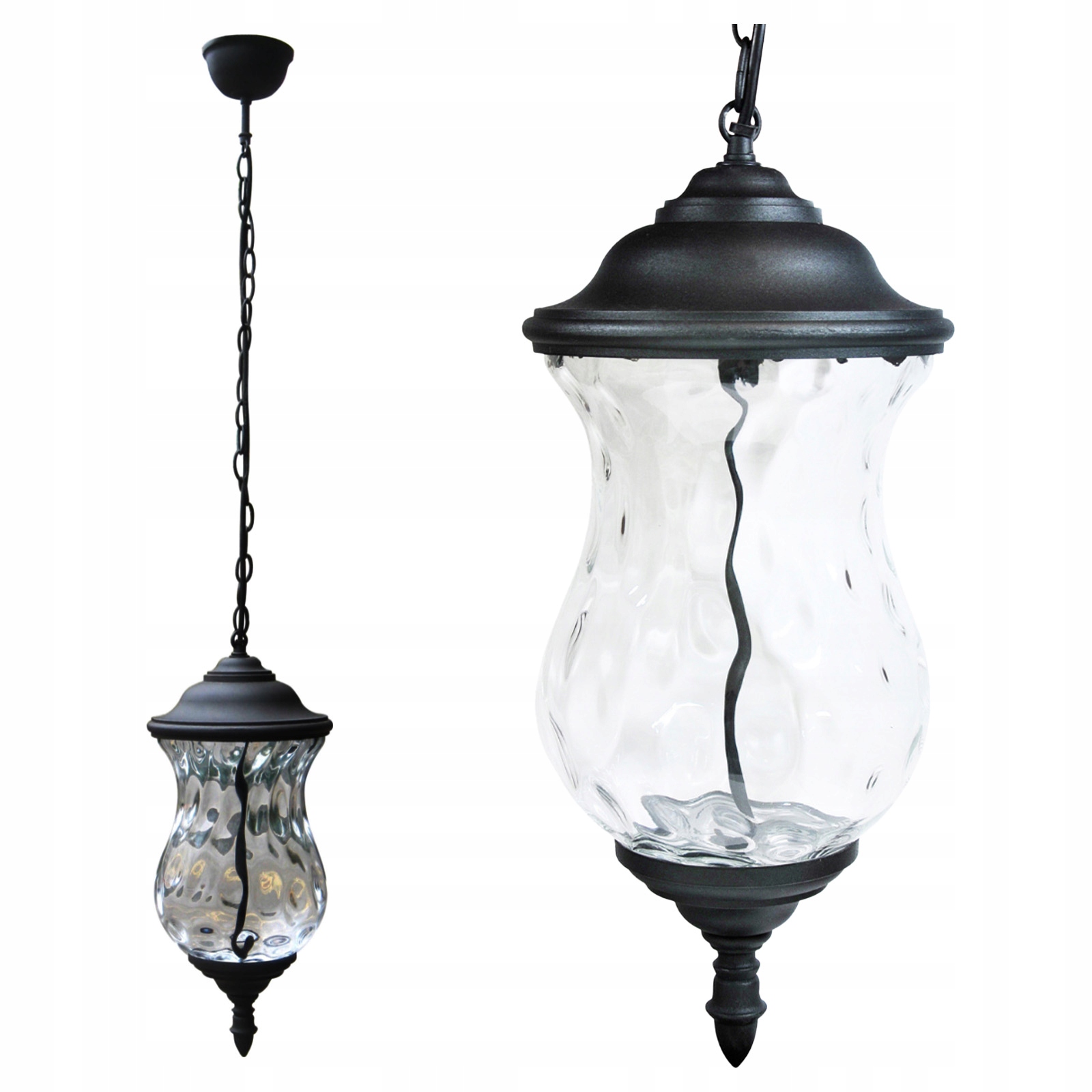 Led zahradní závěsná venkovní lampa 9W 3000K 110 cm černá Marsylia