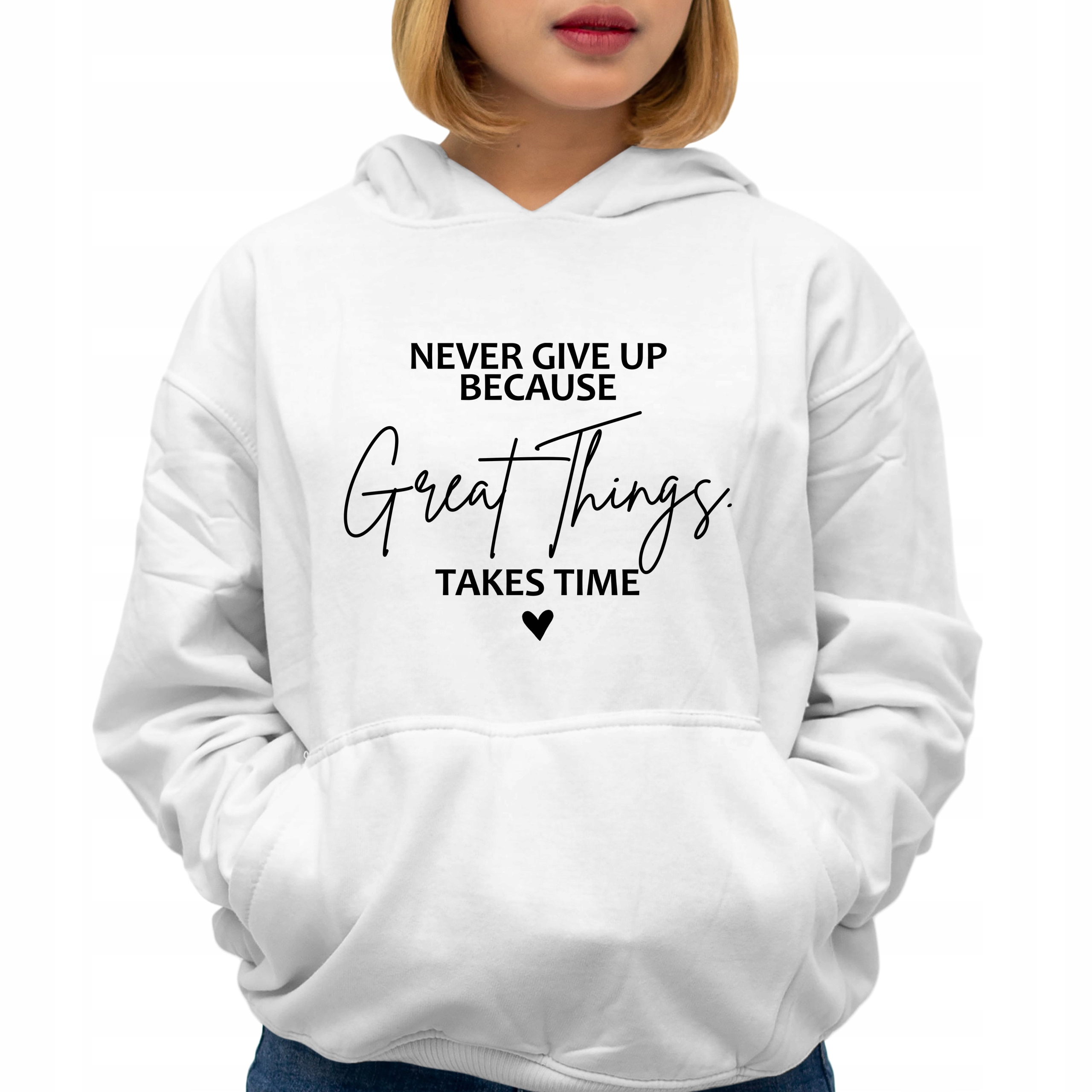 Mikina s vanilkovou Kapuce Great Things Takes Time jako Dárek k Vel S