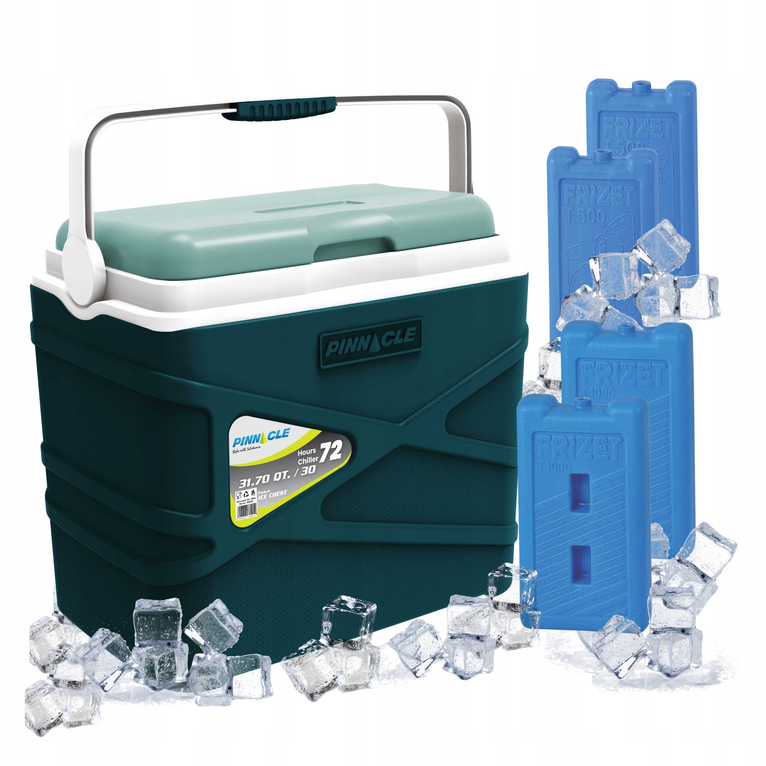 Přenosná turistická lednička 30 l Pinnacle Velká do auta 4 náplně