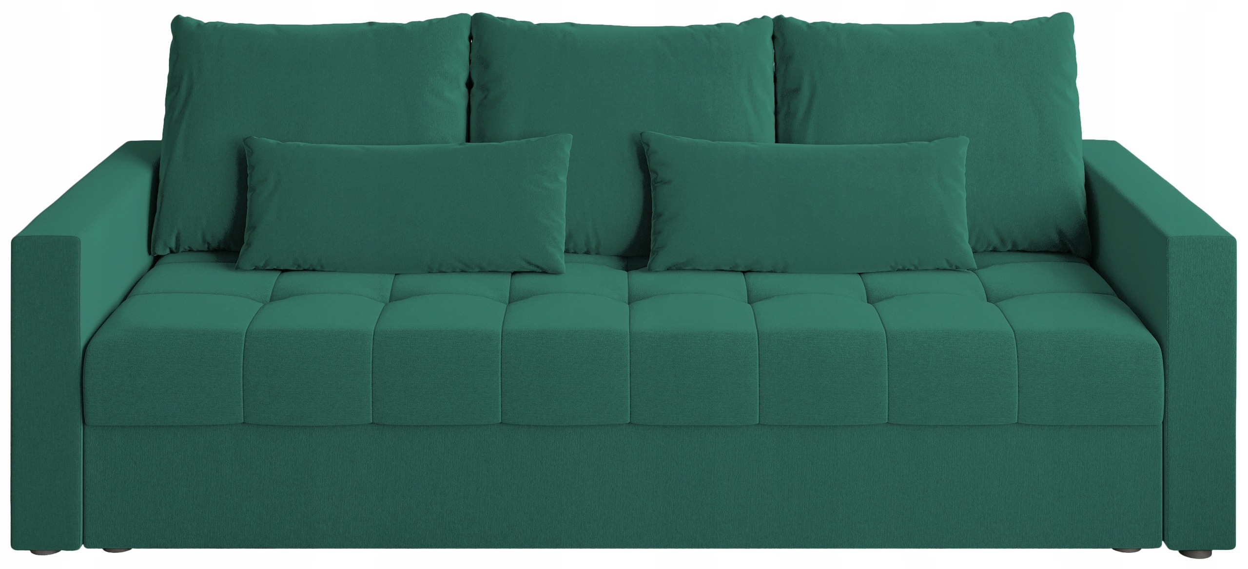 Sofa rozkładana z funkcją spania HOT pojemnik na pościel butelkowa zieleń