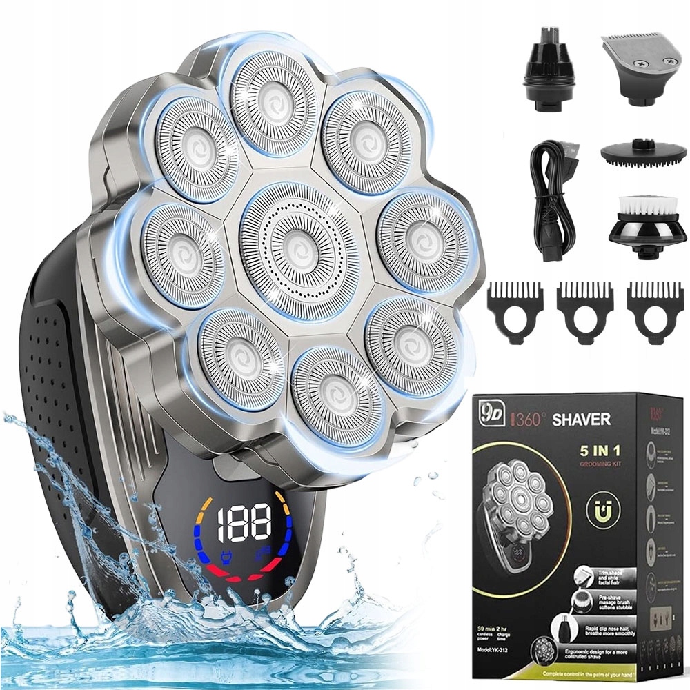 Holicí Strojek pro muže s 9D zastřihovačem a dvojitou síťkou na suchý i mokrý nos