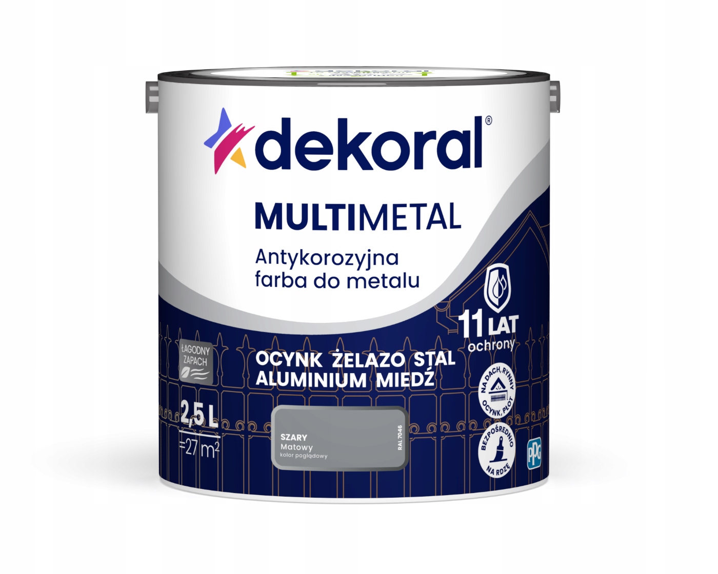 Dekoral Multimetal Barva barva Ral 7046 Šedá 2,5L
